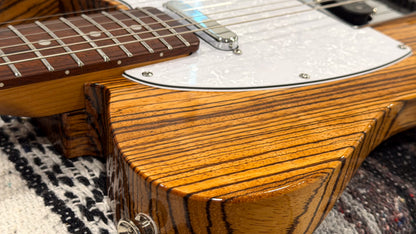 T-Style Zebrawood, close-up of body edge and wood grain