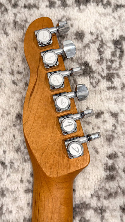 T-Style Zebrawood, headstock and tuners