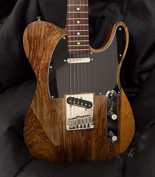T-Style Black Limba #4, front of body with black pickguard