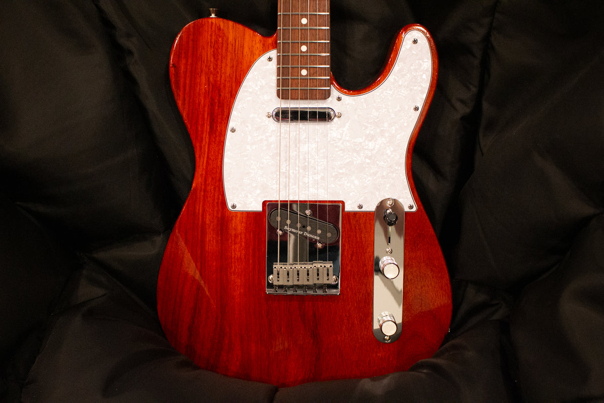 T-Style Padauk, front of body with white pickguard