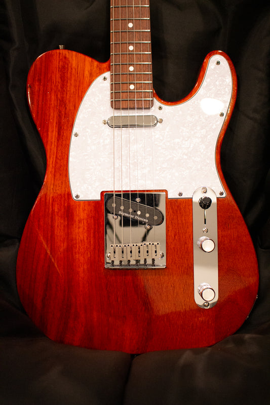 T-Style Padauk, front of body with white pickguard