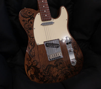 T-Style Walnut Floral w/case