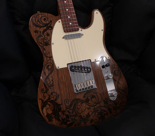 T-Style Walnut Floral w/case