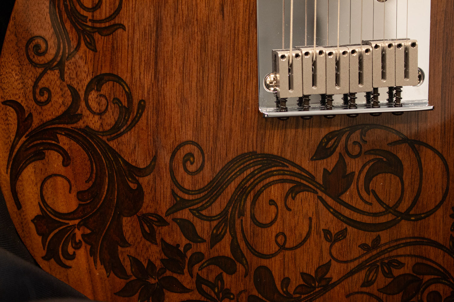 T-Style Walnut Floral w/case