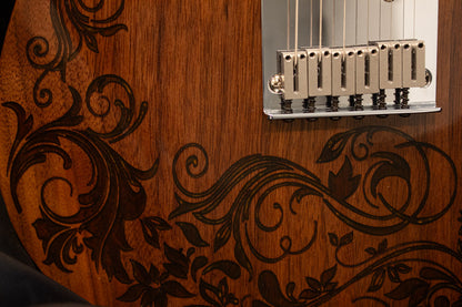 T-Style Walnut Floral w/case