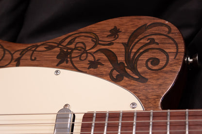 T-Style Walnut Floral w/case