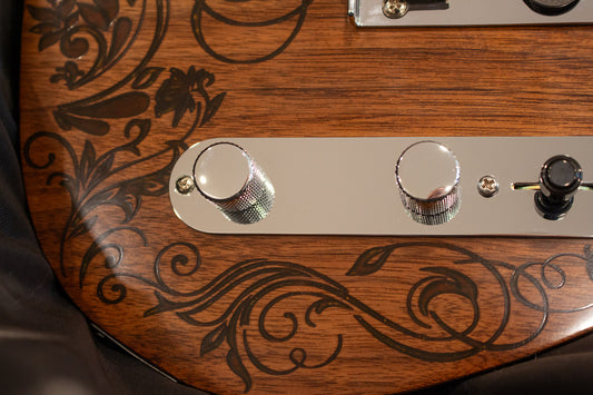 T-Style Walnut Floral w/case